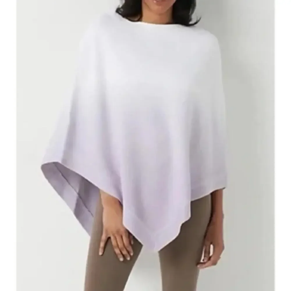 Barefoot Dreams CozyChic Ultralite Ocean Breeze Poncho Ombre Soft Violet NWT